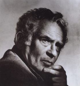 Black and White portrait of Norman Mailer by photographer Irving Pen from 1984