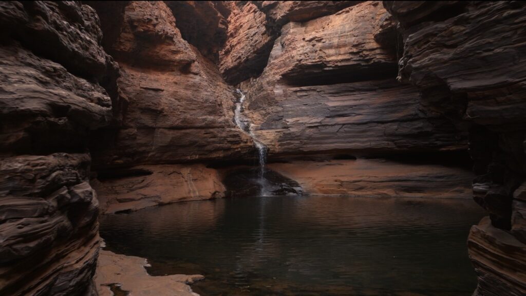 Australian Documentary Colour Grade image of Yurlu | Country, graded by Senior Colourist Angela Cerasi, image of Wittenoom, W.A. water